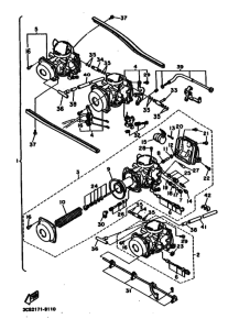 FZR750R FZR750RU Carburetor assy