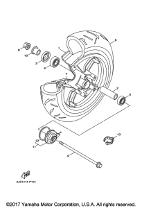 YW125 Переднее колесо
