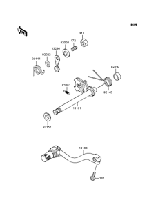 KX125 Механизм переключения передач
