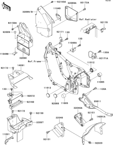 VN800 Рама ,крепежные детали