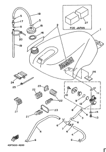 TZ250 Топливный бак