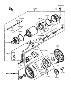 ZX400 Starter motor / starter clutch