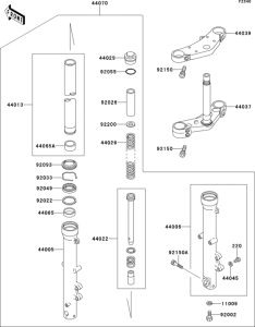 ZR750 Передняя вилка