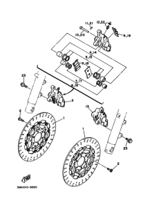 TZR250 ﾌﾛﾝﾄﾌﾞﾚｰｷｷﾔﾘﾊﾟ