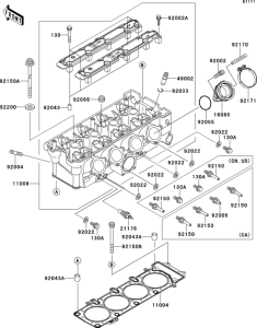 ZX900 Головка цилиндров