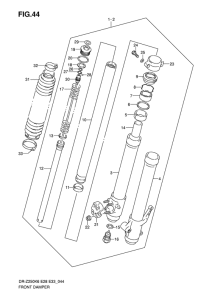 DR-Z250 Передняя вилка