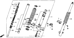 XR600R Front fork 88-90