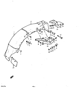 GS425 Заднее крыло