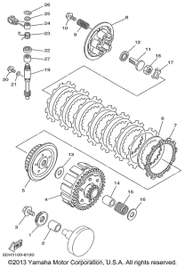 YZ125L1 Сцепление