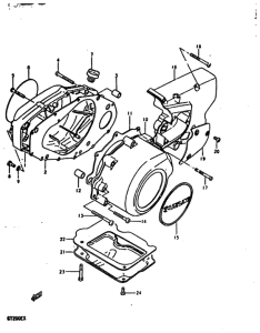 GT200 Crankcase cover ass`y  (v