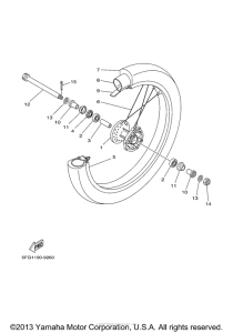 TTR225MC Переднее колесо