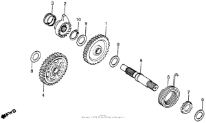 CR250R Kick starter spindle 82-83