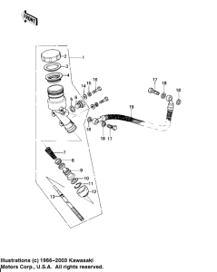 KZ650 Задний тормозной цилиндр