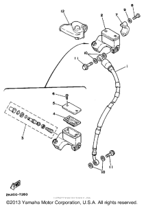 YZ490W Главный тормозной цилиндр