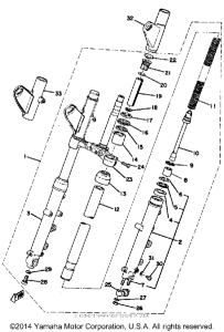 XS650C Передняя вилка