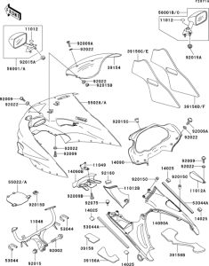 ZX1100 Cowling(1 / 2)(zx1100-d4)