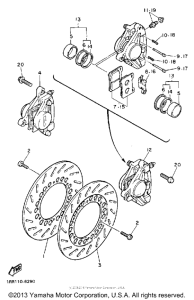 XV1100WC Передний суппорт