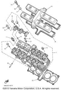 FZR600RGC Головка цилиндров