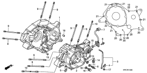 XL125V Картер двигателя