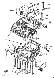 TZR250 Картер двигателя