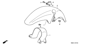 XL600V Переднее крыло