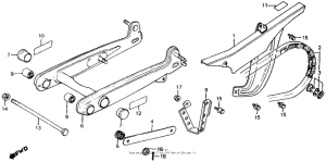 CT110 Swingarm + chain case