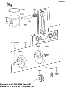 KX125 Crankshaft / piston