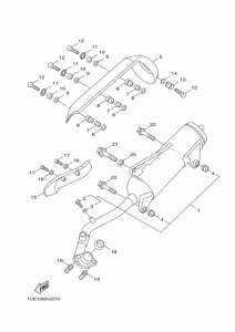 YW125 Выхлопная система