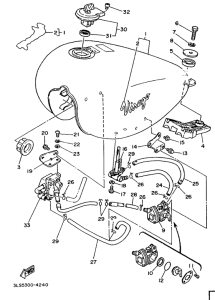 XV250 Топливный бак