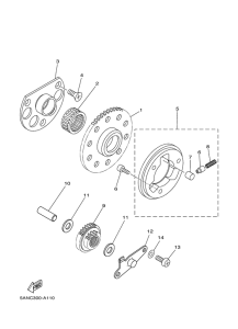 TDR125 Anlasserkupplung