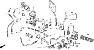 CB750 Handle switches + cables + mirrors