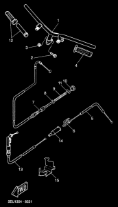 YH50 Steering handle. cable