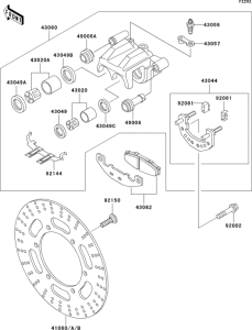 EX500 Передний тормоз