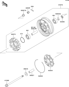 ZG1000 Задняя ступица колеса