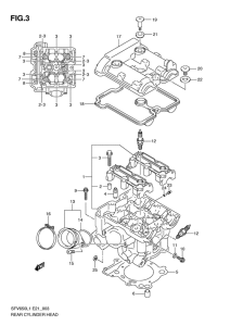 SFV650 Задняя головка цилиндров