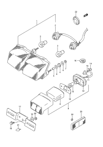 GSX-R1100 Tail lamp - license lamp
