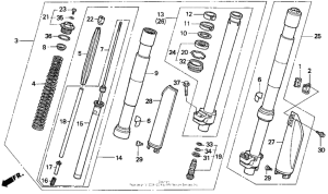 CR125R Front fork 92-93