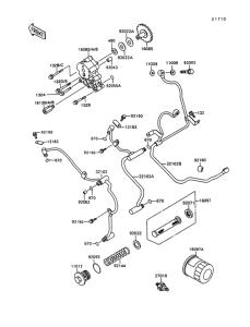 VN1500 Масляный насос и фильтр