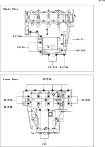 ZX600 Болты крепления картера