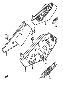 DR350 Обтекатель задний