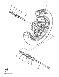FJ1200 Переднее колесо