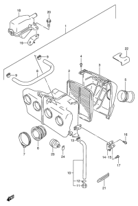 GSX-R1100 Воздухоочиститель