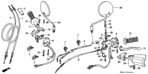 XRV650 Handle lever / switch /  cable