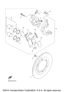 SR400 Передний суппорт
