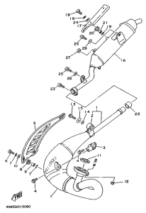 TDR125 Выхлопная система