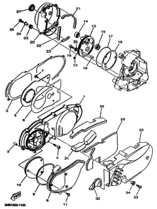YP150D Крышка картера двигателя
