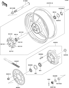 ZX1200 Заднее колесо и цепь