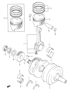 GS500 Вал коленчатый