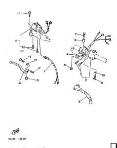 RD125LC Handle switch. lever
