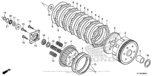CMX250X Сцепление